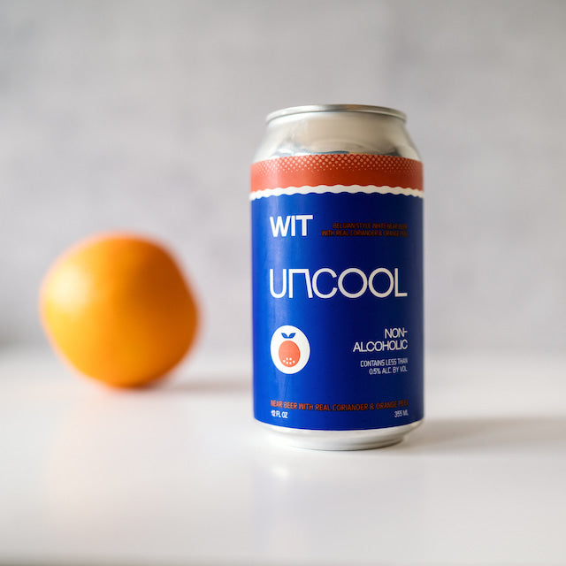 Uncool Wit beer with an orange